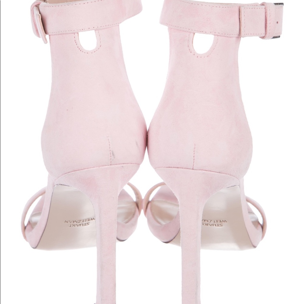 Worn Once Stuart Weitzman Pink Square Nudist Pump… - image 6